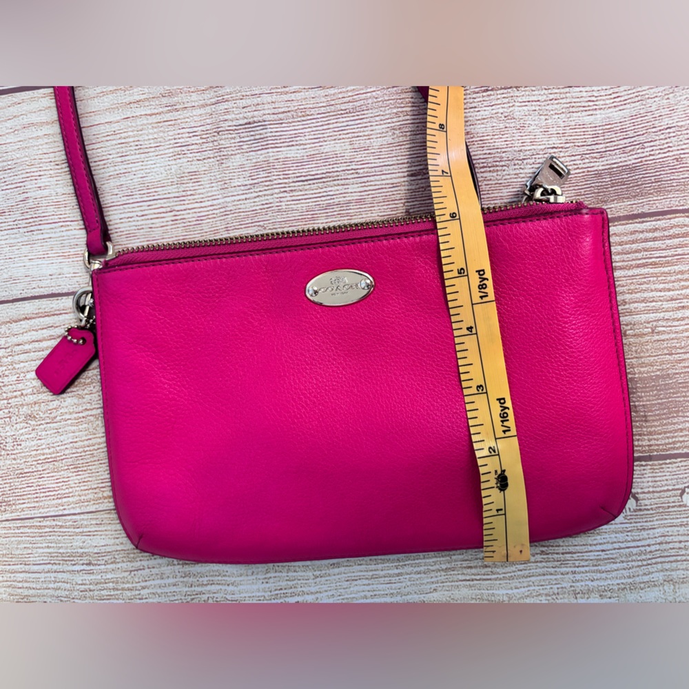 Coach Fuchsia Leather Crossbody - Picture 7 of 9
